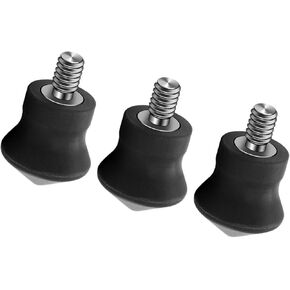 3PCS Durability Rubber Foot 1/4 Stainlessed Steel Foot for Various Tripods Enhances Grip