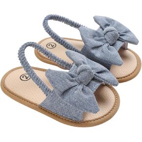 BYUSBAYA-Baby Girls Butterfly Sandals 0-18M Summer Princess Shoes Infant First Walking Slipper Shoes Non-Slip Beach Sandals