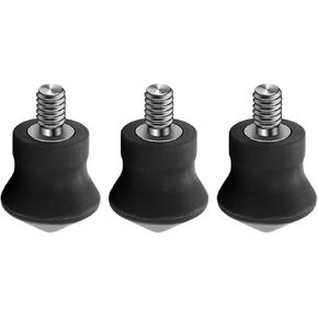 3pcs 1/4inch ترايبود المطاط المطاط مسامير مضادة للضربات أحادية القدم