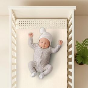 Organic Baby Crib Mattress Topper - 3" Latex for Cradle (36"x18") - Wool Removable Cover - GOLS/GOTS Certified - Breathable, Hypoallergenic, Non-Toxic, USA Made