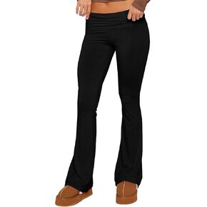 Women's Flare Yoga Pants 2024 Tummy Waisted Yoga Pants Control Pants Flare Leggings for Women Womens Fleece Lined