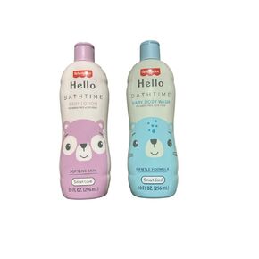 Hello Bathtime Baby Lotion and Body Wash Set, Paraben Free, Dye Free, 10 fl oz, 2-Pack