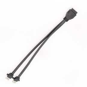 USB3.0 Faceplate Cable 19Pin Motherboards to USB Female Splitter Adapter for PC Case Flat Cable 30cm/50cm/80cm