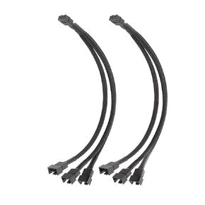 4Pin PWMs Fan Splitter Cable 9.8inch, PC Fan Splitter 1 to 3/2/1 Converters, PC Fan Extension Cable