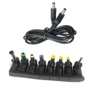 DC5V 5.5x2.1mm Power Cable 8 Connectors for Router Small Fan and More Devices Charging Cord