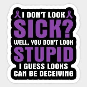 Kiss Cut Sticker Funny I Don't Look Sick? Well You Don't Look Stupid Sticker, Vinyl Sticker, Funny Sticker, Gift Sticker