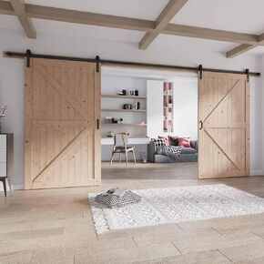 Fredbeck 48 Double Barn Door with Hardware Included (96 barn Door)
