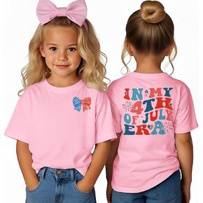 Kekemi Toddler Girls 4th من يوليو قمصان في الرابع من يوليو من عصر العلم الأمريكي Tees USA Day Independence Tops