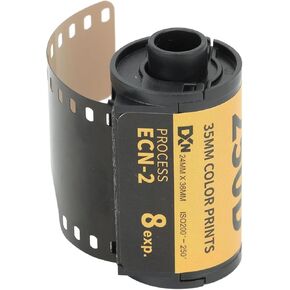 35mm Color Print Film for 135 Camera, High Contrast ECN 2 Process Wide Exposure Range Film Roll for Retro Photos, 8 Sheets for Film Camera 35mm Photography