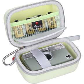 Mchoi Hard Travel Case Suitable for KODAK EKTAR H35 H35N Half Frame Film Camera, Digital Camera Organizer Holders for Kodak Ultra F9 M35 M38 Paper Shoot Camera, 35mm Film Rolls, Case Only, Green