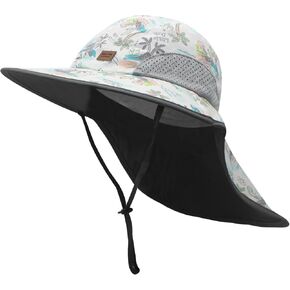 Boys Sun Hat Wide Brim Girls Sun Protection Cap Kids Beach Hats Toddler Summer Hat with Neck Flap UPF 50+