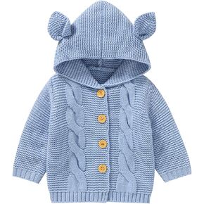 Toddler Kids Girls Strawberry Cardigan Long Sleeve Sweater Fall Winter Button Coat 18M-7T