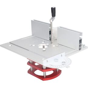 Router Table with Top Plate Router Lifting Base Woodworking Slotting Trimming Chamfering Table Top for Woodworking (Black)