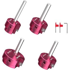 4 Pcs PVC Pipe Reamer Kit with 1 inch, 1-1/4 inch, 1-1/2 inch, 2 inch, Pipe Fitting Reamer for Standard 1/2" Drills, PVC Fitting Saver for SCH40