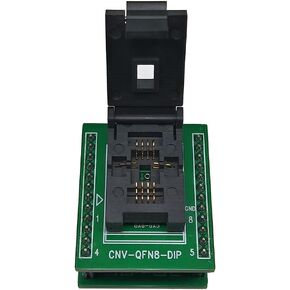 QFN8 DFN8 WSON8 Programming Socket Pin Pitch 1.27mm IC Body Size 6X8 mm Clamshell Test Socket ZIF Adapter Kelivn Socket