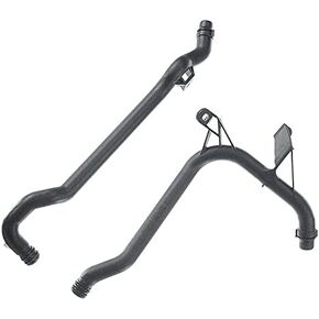 2 PCS Engine Heater Inlet Water Coolant Pipe for - E39 E46 11531705210 11537502525 Black 500105674
