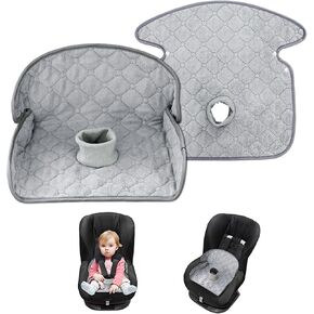 2PCS Baby Potty Training Car Seat Protector, Waterproof Toddler Seat Pee Pad for Strollers and Car Seats,4-Tier Leak-Proof,Non-Slip (Grey)