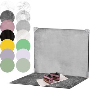 Small Product Photography Backdrop 7Pcs 14Patterns Table Top Photography Backdrop Kit Suitable for Food, Jewelry, Cosmetics and Other Small Items.16x11.5in