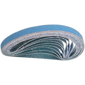 Zirconium Corundum Sanding Belt, 20 x 520 mm 80 Grit 10 Pcs Power Tool Sander Abrasive Belt for Polishing Stainless Steel, Metal Finishing, Wood Sanding, Grinding Plastic, Rust Removal