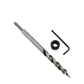 9mm 9.5mm1/4 Hex Round Twist Step Drill Bit 3/8" for Kreg Jig Manual Pocket Hole(9mm,Round Shank)