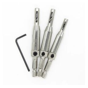 1/3/4/7Pcs HSS 1/4'' Hex Shank Self Centering Door Lock Hinge Drill Bit Hole Tool 5/64 7/64 9/64 11/64 13/64 1/4 inch(7PCS)