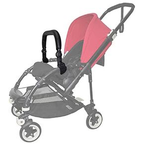 Baby Stroller Bumper Bar Armrest Handlebar Compatible for Bugaboo Bee 3 / Bee 5 / Bee 6, Black PU Leather