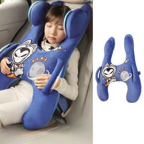 Kids' Seat Belt Cover Travel Pillow Headrest for Kids Adjuster for Child Sleeping Neck Shoulder Support Cushion Pad Safety Cartoon Anime for Baby (Pink)