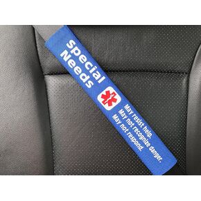 Special Needs Medical Alert Seat Belt Cover (Black)