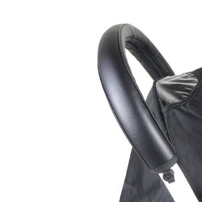 Stroller Bumper Bar Sleeve Cover Compatible for Babyzen YOYO2 6+, PU Leather, Black