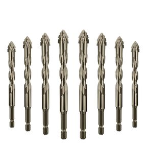 Vrsgs Drill Bits, Vrsgs Magnetic Drill Bits, High-Strength Eccentric Twist Drill Bit, New Four-Flute Sawtooth Eccentric Drill Bit, High Hardness Skewed Head Eccentricdrillbits (6+8+10+12mm, 1Set)
