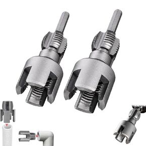 Integrated Internal & External Pipe Threading Tool,PVC Pipe Threader,PVC Thread Maker Tool for Electric Drill,Rethreading Tool for Water Pipes (25mm-1 in)