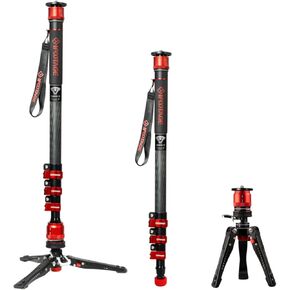 IFOOTAGE Monopod Cobra 3 Strike A150S-Ⅲ, Aluminum Camera Monopod with Pedal, One-Touch Lifting for Shooting Bird/Animal/Sports Event/Wedding/Live Show, Payload 11lb/5KG