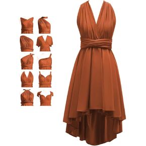 Infinity Bridesmaid Dresses for Wedding Short Convertible Multiway Transformer High Low Party Gowns with Bandeau