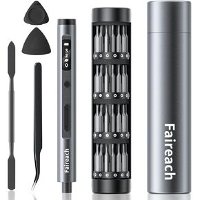 65-IN-1 Mini Electric Screwdriver Cordless, 500mAh Precision Screwdriver Magnetic Bits Set with Case, 3 Torques Settings, LED lights, Portable Repair Tool Kit for Electronics Phone Watch