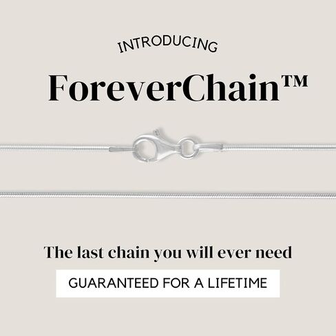 KISPER Silver 8 Sided Snake Chain Necklace –Thin, Dainty, 925 Sterling Silver Jewelry for Women & Men with Lobster Clasp – Made in Italy in Saudi Arabia