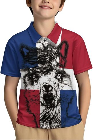 Zakqeik Puerto Rico Flag Boys Active Polo-Shirts Soft Golf-Shirts Short Sleeve in Saudi Arabia