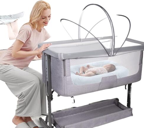 Baby Mosquito Net for Stroller,Mosquito Net Cover with 2-Way Zipper Mosquito for Bassinet/Bedside Sleeper/Travel Crib Portable & Durable Baby Insect Netting (White) in Saudi Arabia