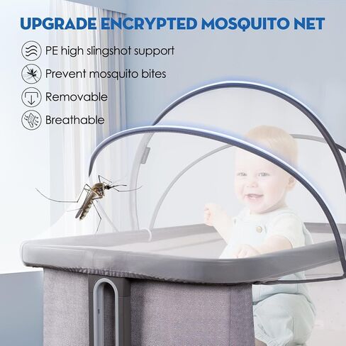 Baby Mosquito Net for Stroller,Mosquito Net Cover with 2-Way Zipper Mosquito for Bassinet/Bedside Sleeper/Travel Crib Portable & Durable Baby Insect Netting (White) in Saudi Arabia