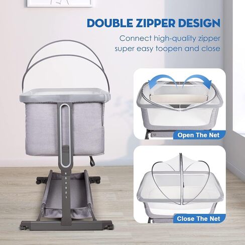 Baby Mosquito Net for Stroller,Mosquito Net Cover with 2-Way Zipper Mosquito for Bassinet/Bedside Sleeper/Travel Crib Portable & Durable Baby Insect Netting (White) in Saudi Arabia