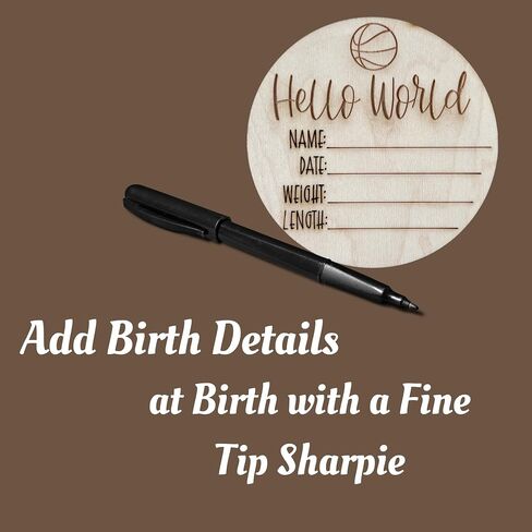 Wooden Monthly Milestone Cards – Set for Baby Photos – Newborn Milestone Discs – Engraved Wooden Baby Age Markers for Monthly Growth Photos – Perfect Baby Shower Gift (Football) in Saudi Arabia