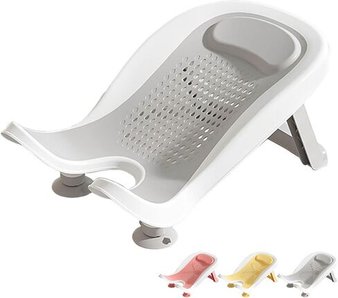 Multifunctional Infant Bath, Lying Down Shower Basin for Home Use, Counter Sink Or Bathtubs Bathtub Shower Bed, Foldable Design for Counter or Stand Use (Grey) in Saudi Arabia