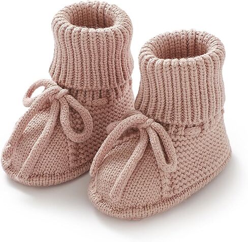 Newborn Baby Booties Sock Shoes Hand Knitting Crochet Boys Girls Infant Cozy Indoor Breathable Walking Shoes in Kuwait