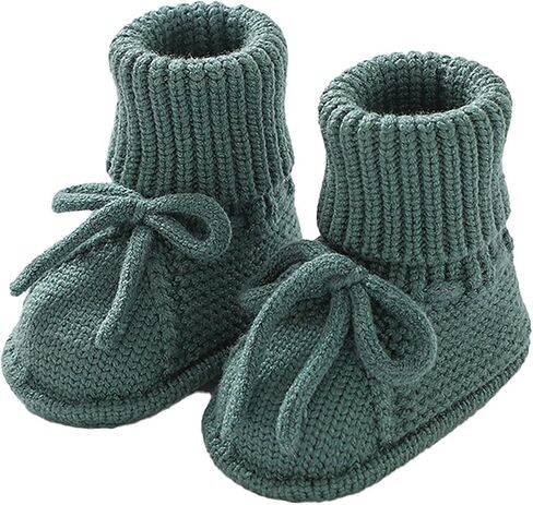 Newborn Baby Booties Sock Shoes Hand Knitting Crochet Boys Girls Infant Cozy Indoor Breathable Walking Shoes in Kuwait