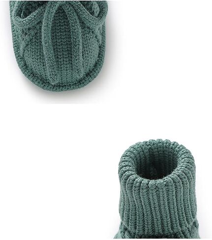 Newborn Baby Booties Sock Shoes Hand Knitting Crochet Boys Girls Infant Cozy Indoor Breathable Walking Shoes in Kuwait