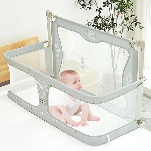 3 in 1 Baby Bedside Crib, Baby bassinets bedside sleeper, for co sleeper for baby in bed, co sleeping bed for baby, baby bed sleeper with parents, Easy Folding Save Space Portable Baby Crib ( Color : in Kuwait