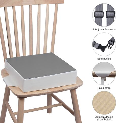 لتناول الطعام في المقعد الصغار الداعم ، PU Doashable 2 Straps Safety Buoster Booster Seat لمطاولة الطعام ، وسادة متزايدة للسفر المحمولة ... in Kuwait