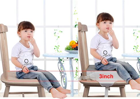 لتناول الطعام في المقعد الصغار الداعم ، PU Doashable 2 Straps Safety Buoster Booster Seat لمطاولة الطعام ، وسادة متزايدة للسفر المحمولة ... in Kuwait