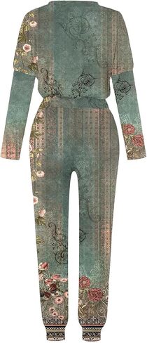 Lastesso Two Piece Loungewear Sets for Women Vintage Relaxed Fit Track Suits Csaual Size Long Sleeve Pullover Baggy Pants in Saudi Arabia