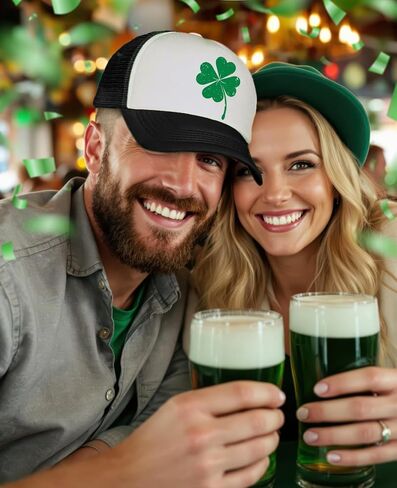 Funny St. Patrick's Day Party Trucker Hat St Patty's Day Mesh Cap in Saudi Arabia