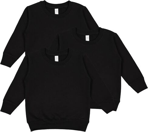 RABBIT SKINS Toddler Boy & Girl Fleece Long Sleeve Pullover Sweatshirt| 2T to Size 7, 3 Pack Bulk Set in Saudi Arabia